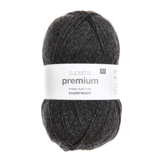 Rico Design Superba Premium Uni 100 г, 019 антрацит | Зображення 1