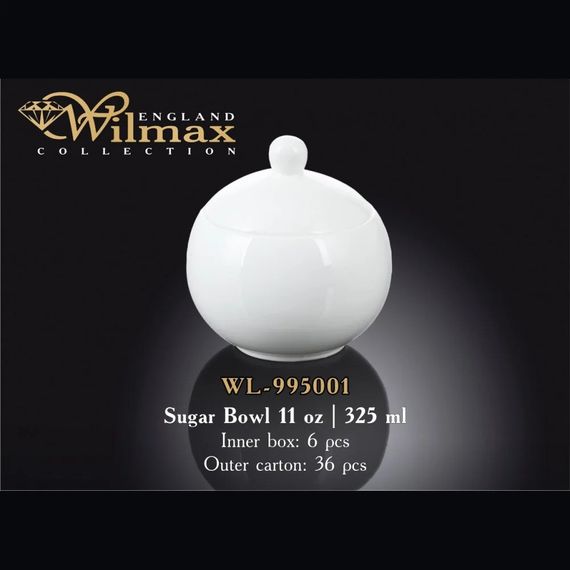 Сахарница фарфоровая Wilmax (Вилмакс) 325 мл (WL-995001/A) | Зображення 1