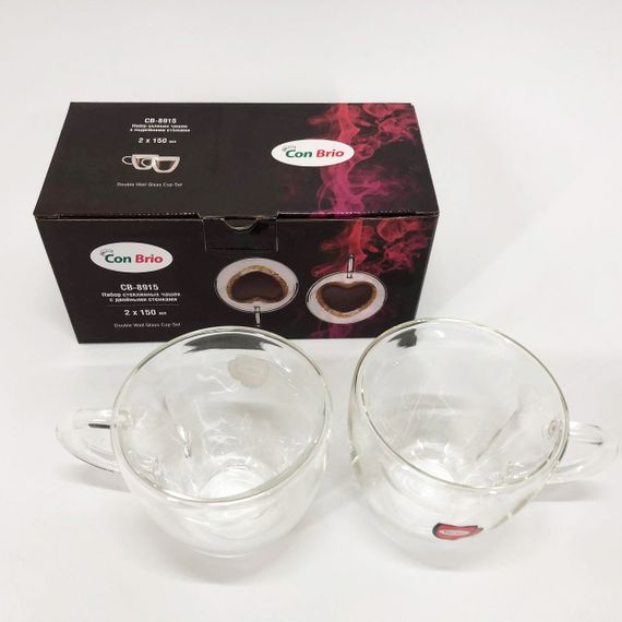 Стеклянная чашка с двойными стенками, Стеклянные чашки для напитков с двойными стенками WQ-91