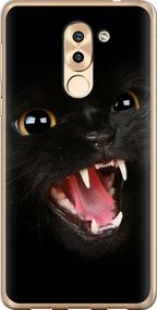 Чехол на Huawei GR5 2017 Чёрная кошка "932u-473-17620"