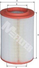 Фільтр повітряний VW T4 (вир-во M-filter) MFILTER A266 на VW TRANSPORTER / CARAVELLE Mk IV автобус (70XB, 70XC, 7DB, 7DW)