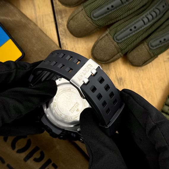 Спортивний чоловічий годинник Awarder 004BKTPO Поліція Чорний + Коробка | Зображення 5