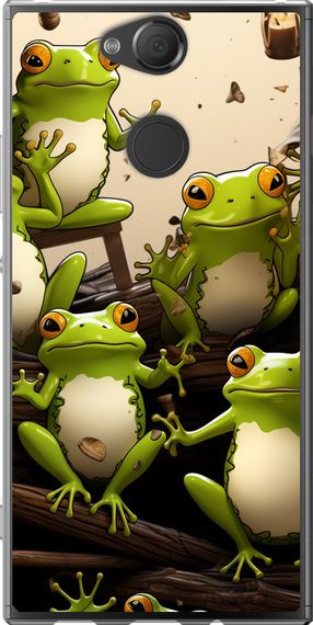 Чехол на Sony Xperia XA2 H4113 Жабки "5656u-1357-17620"