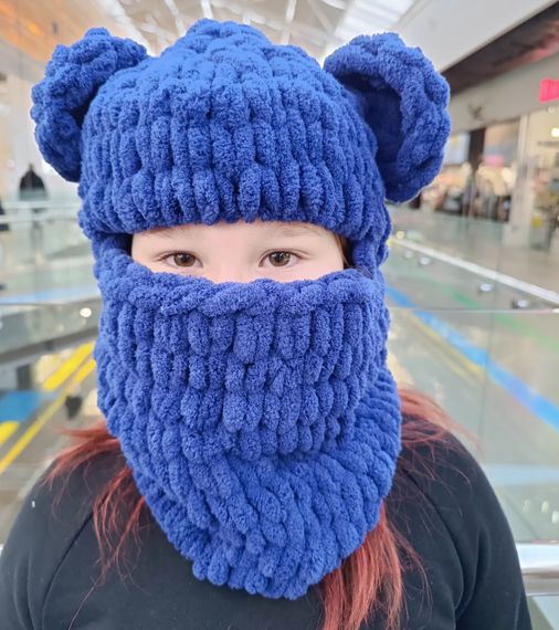 Шапка-балаклава з вушками