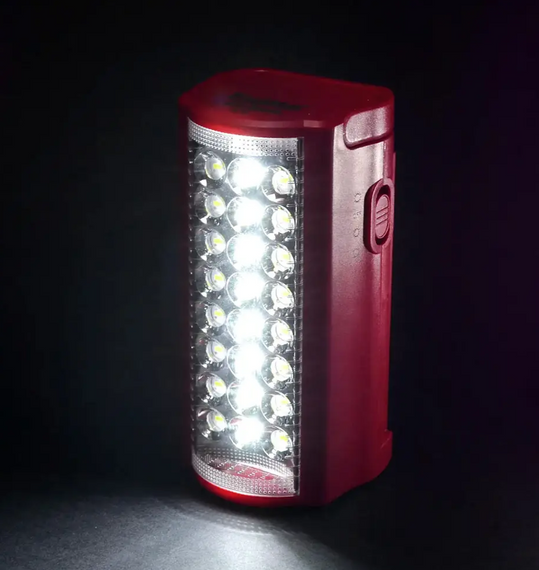 Аварійний акумуляторний ліхтар лампа Almina DL-2424 з функцією Power bank переносний світильник 24 LED Червоні   знижка | Зображення 8