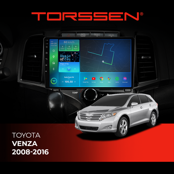 Штатна магнітола Torssen Toyota Venza 08-16 F98256 DSP 4G Carplay