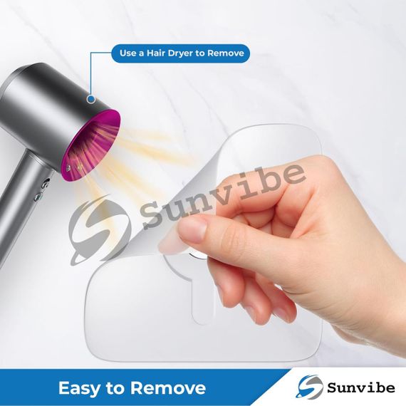 Кріплення самоклейні, міцні без свердління, для дому, настінний гачок, SUNVIBE, комплект 4 шт. | Зображення 1