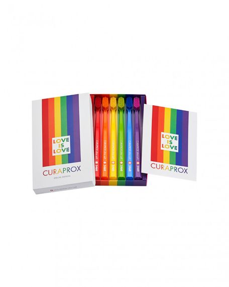 Набір зубних щіток "ultrasoft", Curaprox Rainbow Edition (CS5460) d 0,10 мм (6 шт.)