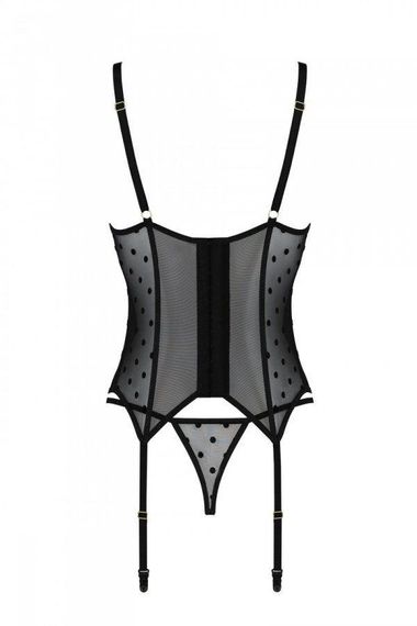 Корсет Passion MARINA CORSET, L/XL, black, з відкритими чашками sexstyle | Зображення 3
