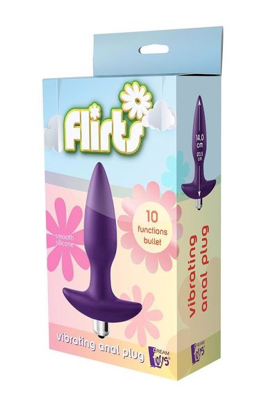 Вібруюча анальна пробка Dream Toys Flirts, фіолетова Sex Aura | Зображення 4