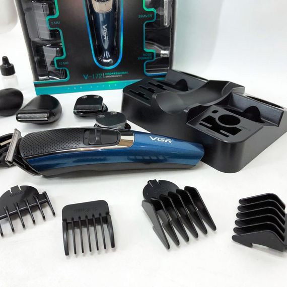 Электромашинка для волос VGR V-172 4в1 | Триммер для усов | Электрическая машинка ZF-394 для стрижки | Зображення 9