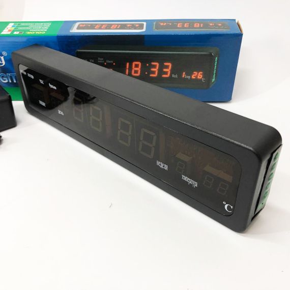 Електронний годинник з цифровим дисплеєм Caixing, Світлодіодне табло годинник LED настільний MJ-92 | Зображення 5