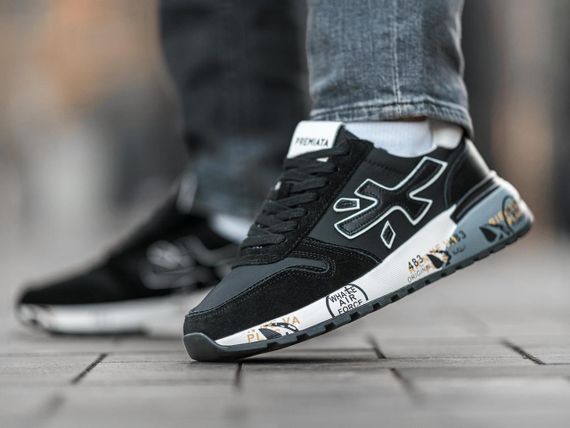 Чоловічі кросівки PREMIATA Black White | Зображення 1