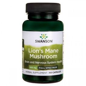 Грибной комплекс Swanson Lion's Mane Mushroom 500 mg 60 Caps