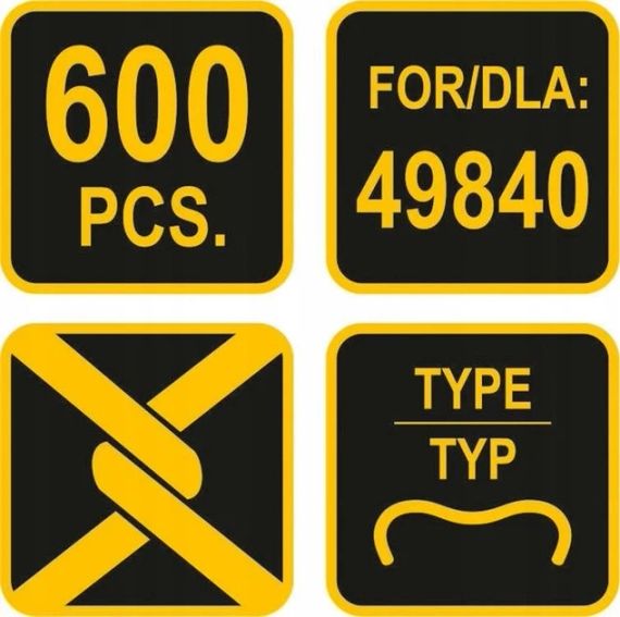 Скоби стяжні для сітки стягувальні тип Е  600 штук  VOREL-49841 | Зображення 3