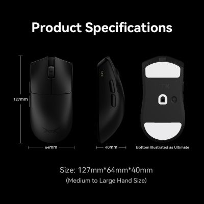 Мышка ATK Blazing Sky X1 Ultimate Wireless/USB Black (ATK-X1-ULTI-BLK) | Зображення 3