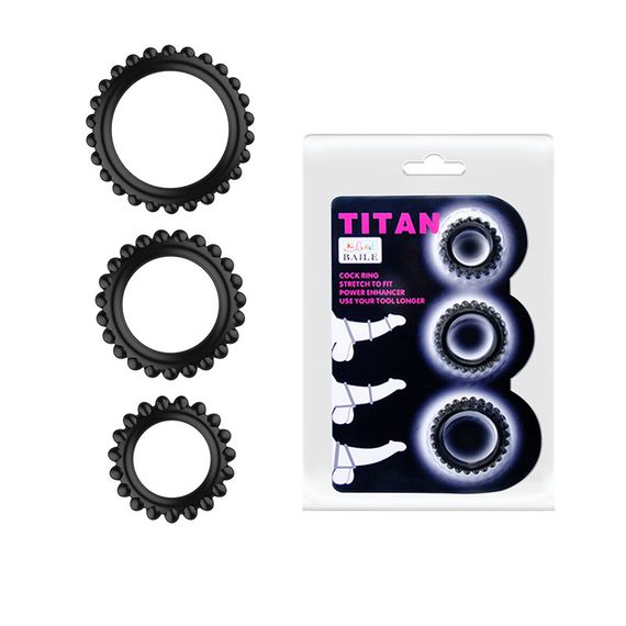 Эрекционные кольца - Titan Cock Ring Set Pink sexstyle
