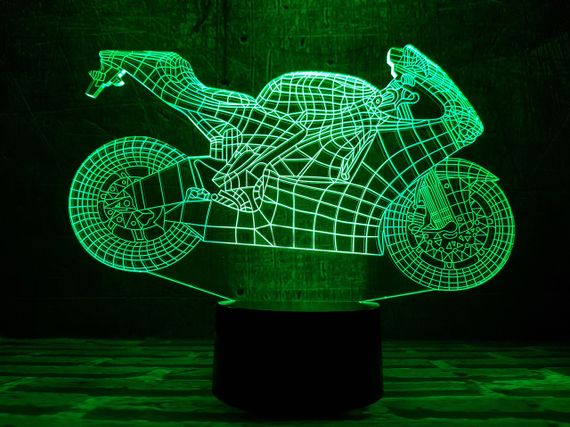 Змінна пластина для 3D світильників "Мотоцикл 4" 3DTOYSLAMP