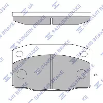Колодки передні гальмівні Nexia 1.5 8v, Hi-Q (SP1055) (96101972S) | Зображення 3