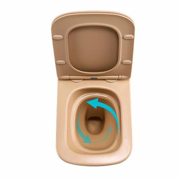 Унитаз подвесной Qtap Tern Ultra Quiet 520×345×325 мм, Beige, c сиденьем Slim Duroplast / Soft-close / Quick Release | Зображення 5