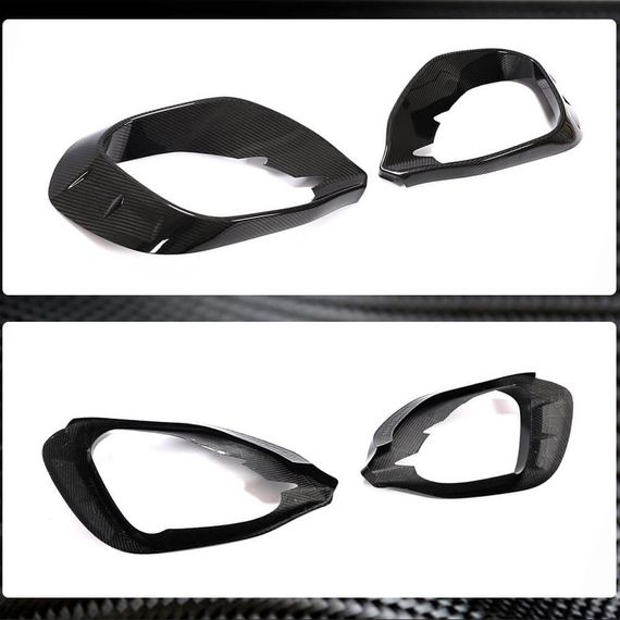 Накладки на передній бампер V1 (для AMG/AMG-Line, Карбон) для Mercedes GLA H247 2020- рр | Зображення 3