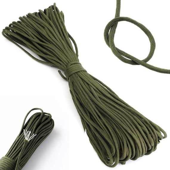 Шнур - паракорд семижильний 10м, 4мм / Тактичний паракордовий шнур / Мотузка з нейлону
