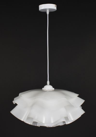 Люстра підвісна на 1 лампочку 27946 Білий 25-140х40х40 см. | Зображення 2