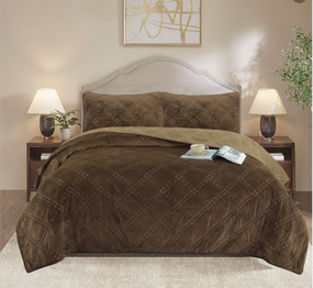 Покривало Soho 220x240 см VELVET Vip Romb Latte