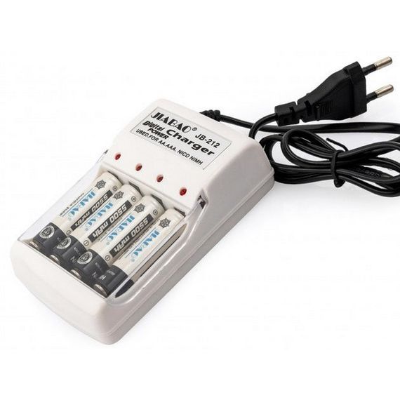 Зарядний пристрій для акумуляторів АА та ААА, Jiabao JB-212 + 4 акумулятори ААА | Зображення 2