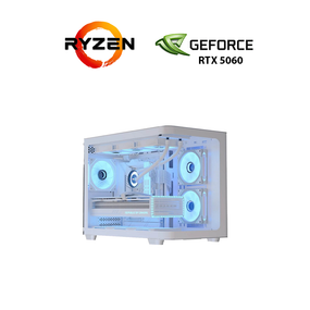 Ігровий ПК Stalker Crystal (GBNU3 Black) Tower / AMD Ryzen 5 7500F (6 (12) ядер по 3,7-5 ГГц) / 16 ГБ DDR5 / 256 ГБ SSD + 1000 ГБ HDD / GeForce RTX 5060, 8 ГБ GDDR7, 128-біт