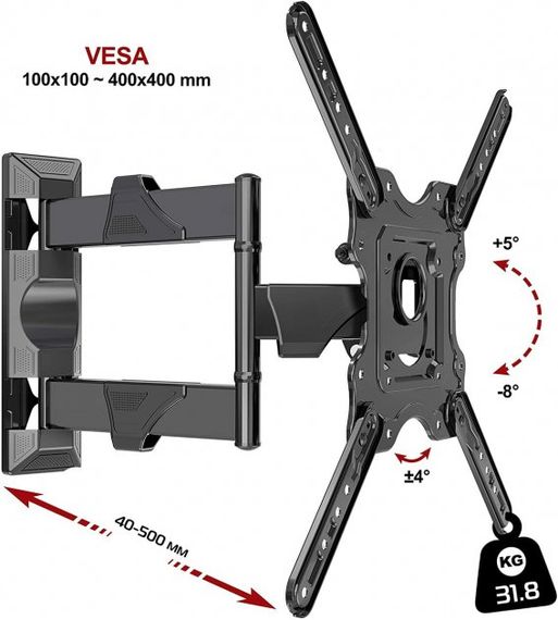 Настенное крепление для телевизора (кронштейн) V-Star S4 32-60" | Зображення 2