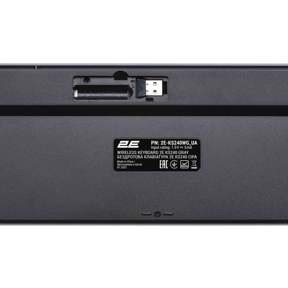 Комплект 2E MK440 Wireless/Bluetooth UA Black/Grey (2E-MK440WBGR_UA) | Зображення 3