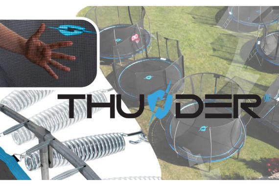 Батут із внутрішньою сіткою THUNDER OUTSIDE PRO 8FT 244 см Black/Blue | Зображення 4