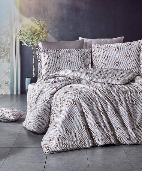 Постельное белье Belizza Trigon bej Сатин Хлопок Евро размер