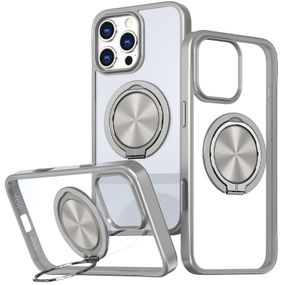 TPU+PC чохол Metal Ring with MagSafe для Apple iPhone 16 Pro (6.3") Сірий