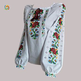 Рубашка Украинская вышиванка 285707 цвет белый размер L/XL