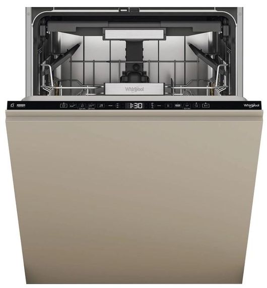 Посудомийна машина Whirlpool вбудована, 15 комплектів, A+++, 60см, дисплей, 3-я корзина, білий (W7IHT58T)