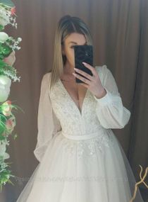 Свадебное платье, большой размер. цвет молоко