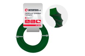 Леска для триммера Intertool - 3,0мм x 15м квадрат крученый (DT-2325)