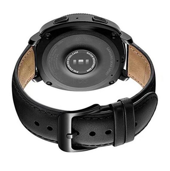 Шкіряний ремінець Primo для годинника Samsung Sport Gear (SM-R600) - Black | Зображення 1