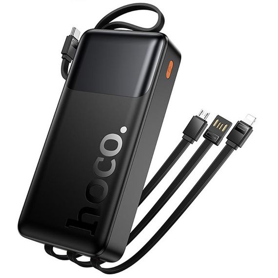 Портативний ЗП Power Bank Hoco J156A Founder 22.5W+PD20W with 4 cables 20000 mAh Black | Зображення 4