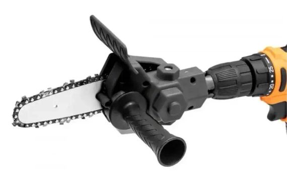 Насадка на дриль ланцюгова пила для дерева / Електропила з ручкою | Зображення 1