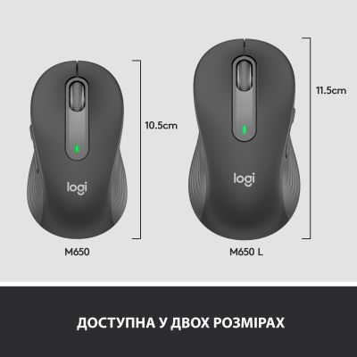 Мышка Logitech Signature M650 Wireless Graphite (910-006253) (910-006253) | Зображення 7