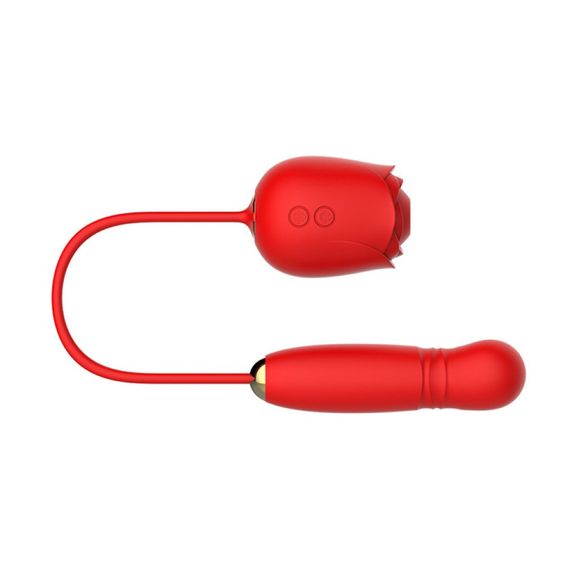 Вакуумный стимулятор в виде розы Every Night Toys с пульсацией, красный Sex Aura | Зображення 2