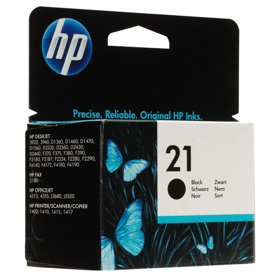 Картридж HP No.21 DJ3920/3940, PSC1410 black,5ml (C9351AE)