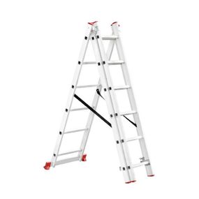 Драбина алюмінієва, 3‑секційна універсальна розкладна, 3×6 сход., 3,41 м, 150 кг INTERTOOL LT-0306