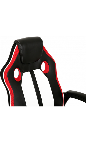 Кресло геймерское GT Racer X-2301 BlackWhiteRed | Зображення 6