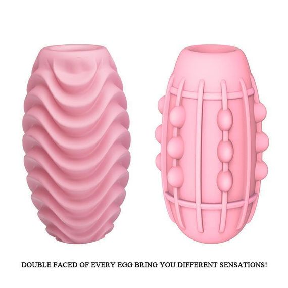 Мастурбатор PRETTY LOVE - Passionate Double-Sided Egg pink Sex Aura | Зображення 3