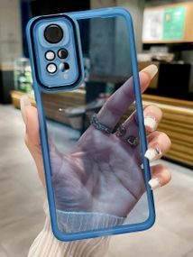 М'який силіконовий чохол зі склом на камеру для Vivo Y31 колір Синій