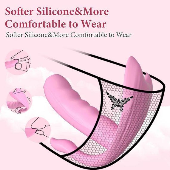 Силиконовый вибратор Silicone Panty vibration modes Heating + APP Sex Aura | Зображення 7